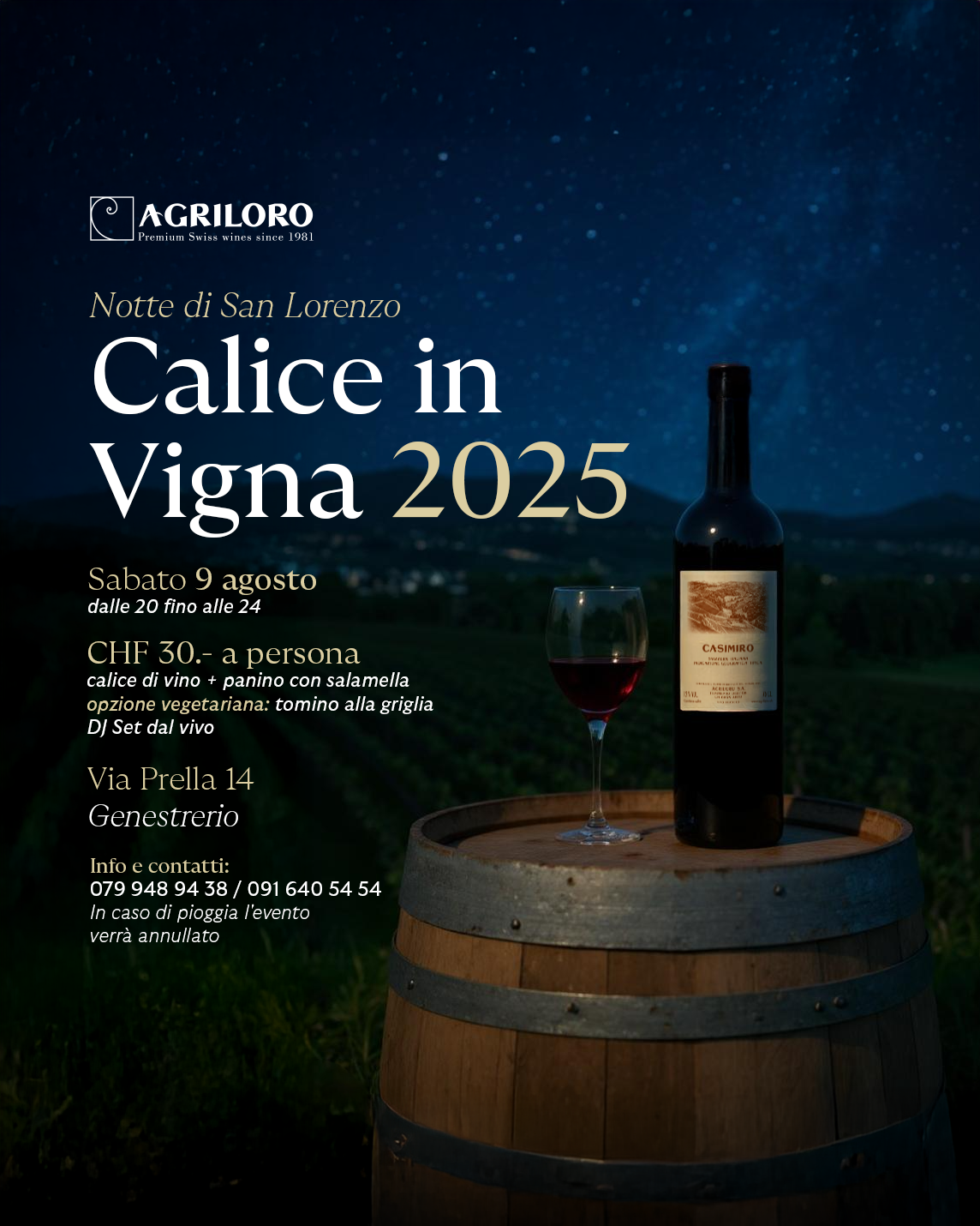Goblet in the Vineyard 2025 - Night of San Lorenzo