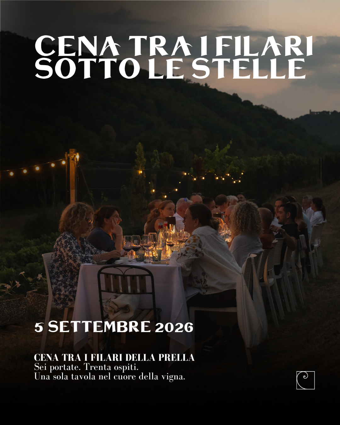 Cena in vigna tra i filari - 5 settembre