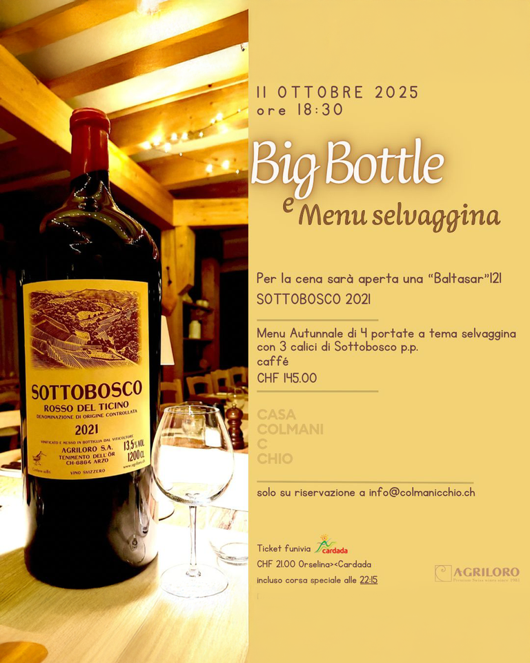 Big Bottle & Game @Casa Colmanicchio, Oct. 11, 2025